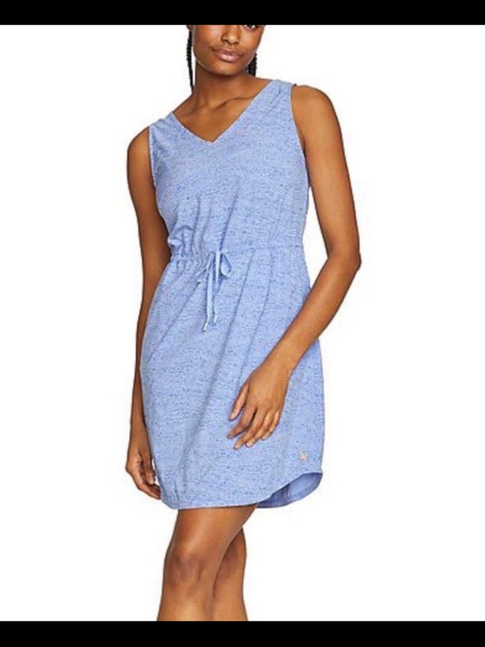 Eddie Bauer Sky Blue Sleeveless V-Neck Swim Coverup with Drawstring